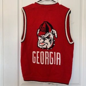 Vintage UGA University of Georgia Knit Vest - L